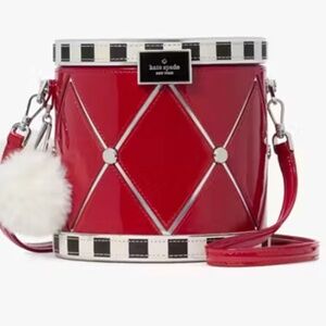 KATE SPADE Oh What Fun Toy Store 3D Drum Crossbody Bag Holiday Christmas Gift